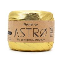 Fio de Malha Metalizado Astro Fischer - 80 Metros Ouro