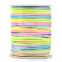 Cordão de Cetim Rabo de Rato Multicolor 2mm 50 Metros - artePunto Unicornio