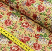 Tecido Estampado para Patchwork - Nordic Spring : Floral Medio Fundo Amarelo (0,50X1,40)