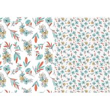 Tecido Estampado para Patchwork - Meio a Meio By Amanda Ansaldo : Digital Tricoline Estampa Floral Bege (0,50X1,40)