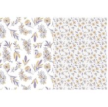 Tecido Estampado para Patchwork - Meio a Meio By Amanda Ansaldo : Digital Tricoline Estampa Floral Lilás (0,50X1,40)