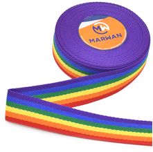 Alça de Algodão Arco Iris Marwan 35mm - 10 Metros