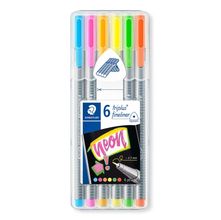 Caneta Staedtler Triplus Fineliner Neon - 6 Cores