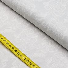 Tecido Estampado para Patchwork - Blanc : Cashmere Medio Branca Com Fundo Branco (0,50X1,40)