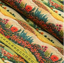 Tecido Estampado Para Patchwork - Flores Campestres Bordadas : Colinas Floridas (0,50x1,50)