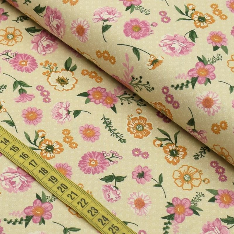 Rose & Hubble - Tropical Pink Floral - 100% Cotton Poplin – Fabric