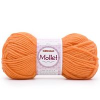 Lã Mollet 40g - Cores 2024 4445 tangerina