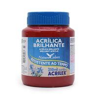 Tinta Acrílica Brilhante Acrilex 250ml 508 - vermelho escarlate