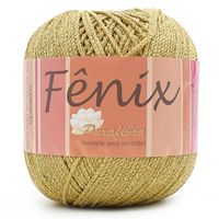 Linha Fênix 100g - Viscose com Fio Metálico 2020 - ouro/lurex dourado