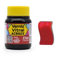 Verniz Vitral Acrilex 37ml 507 - vermelho fogo