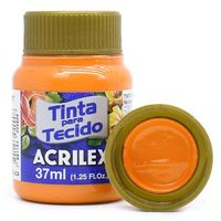 Tinta para Tecido Acrilex Metálica 37ml 517 - laranja