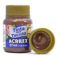 Tinta para Tecido Acrilex Metálica 37ml 531 - marrom