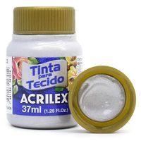 Tinta para Tecido Acrilex Metálica 37ml 533 - prata