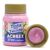 Tinta para Tecido Acrilex Metálica 37ml 537 - rosa