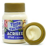 Tinta para Tecido Acrilex Metálica 37ml 529 - marfim