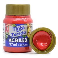 Tinta para Tecido Acrilex Metálica 37ml 555 - vermelho