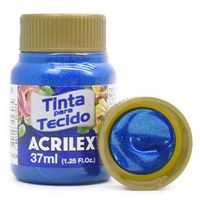 Tinta para Tecido Acrilex Metálica 37ml 559 - azul