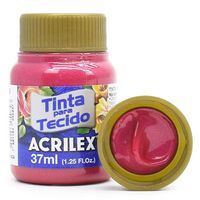 Tinta para Tecido Acrilex Metálica 37ml 826 - cereja