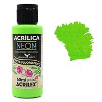 Tinta Acrílica Nature Colors Neon Acrilex 60ml 101 verde