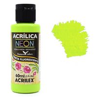 Tinta Acrílica Nature Colors Neon Acrilex 60ml 102 amarelo limão