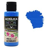 Tinta Acrílica Nature Colors Neon Acrilex 60ml 109 - azul