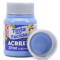 Tinta para Tecido Acrilex Fosca 37ml - Cores 2017 825 - azul country