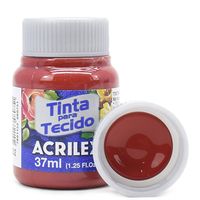 Tinta para Tecido Acrilex Fosca 37ml - Cores 2017 632 - vermelho profundo