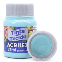 Tinta para Tecido Acrilex Fosca 37ml - Cores 2017 577 - turquesa