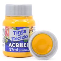 Tinta para Tecido Acrilex Fosca 37ml - Cores 2017 833 - amarelo gema