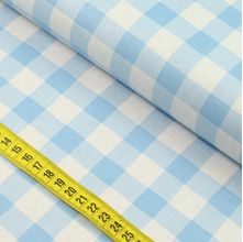 Tecido Estampado para Patchwork - Vichy Xadrez Azul Claro (0,50x1,40)