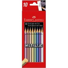 Lápis de Cor Metallic Faber-Castell - 10 Cores