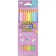 Lápis de Cor Multicolor Pastel - 10 Cores