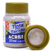 Tinta para Tecido com Glitter Acrilex 37ml 212 - amarelo