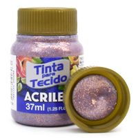 Tinta para Tecido com Glitter Acrilex 37ml 203 - cobre