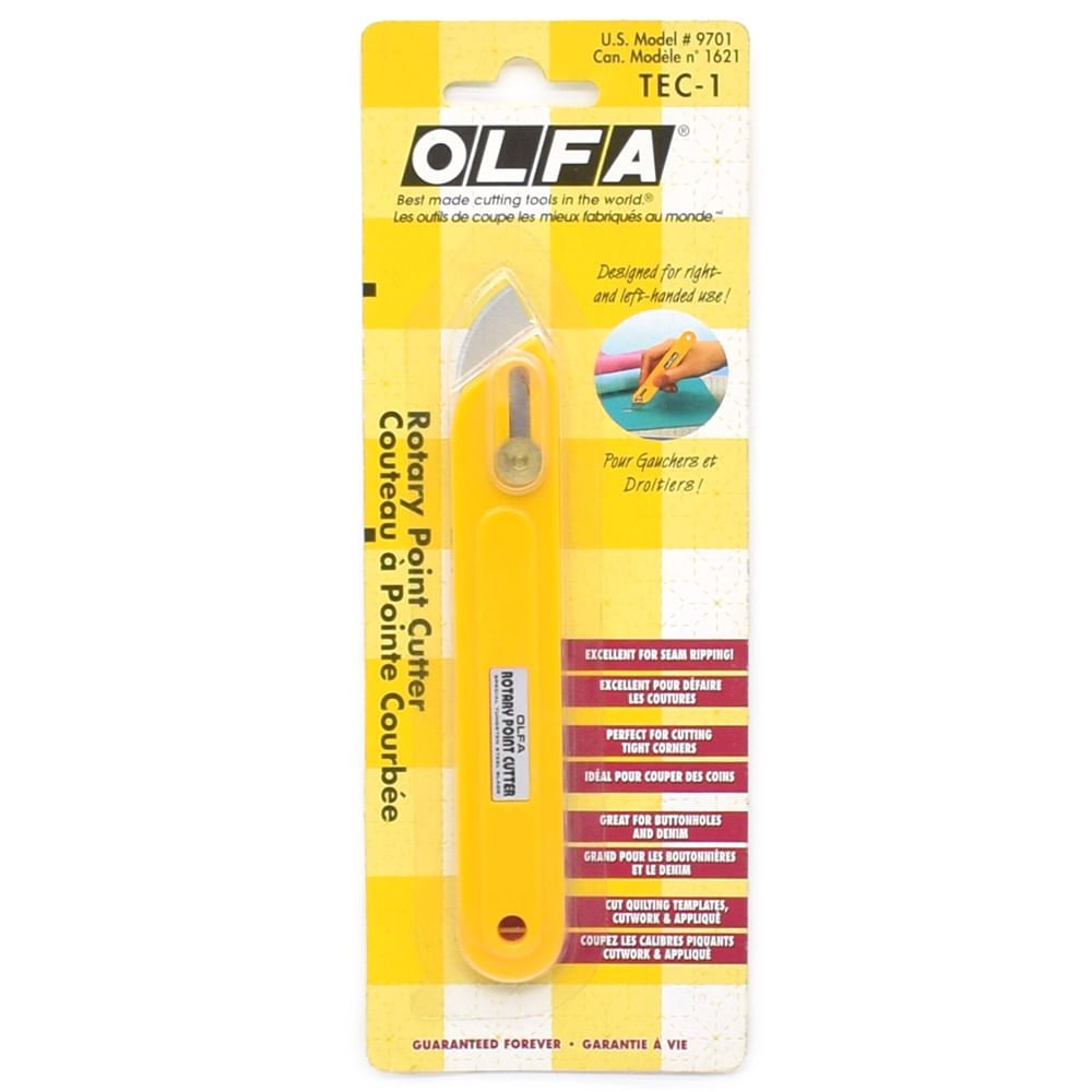 Cutter Rotatif à Pointe OLFA TEC-1 06459 - Pour Gauchers Et Droitiers - Lame Acier - Neuf Fabriqué Au Japon