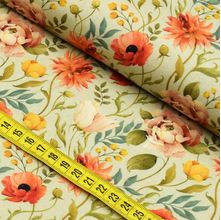 Tecido Estampado para Patchwork - Renata Blanco : Floral com Ramos (0,50x1,40)