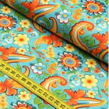 Tecido Estampado Para Patchwork - Clube Mais Criativo : Cashmere Laranja (0,50x1,40)