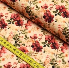 Tecido Estampado Para Patchwork - Clube Mais Criativo : Rosas Bordô (0,50x1,40)