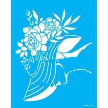 Stencil Opa 20 x 25 cm - Dama com Chapéu - 3496