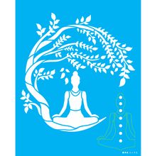 Stencil Opa 20 x 25 cm - Equilíbrio Meditação - 3498