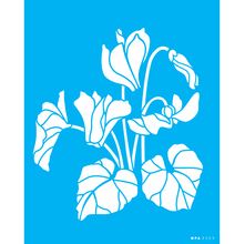 Stencil Opa 20 x 25 cm - Flores Ciclame - 3503