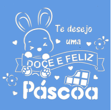 Stencil Arte Fácil 15 x 15 cm - PC-501 Doce e Feliz Páscoa