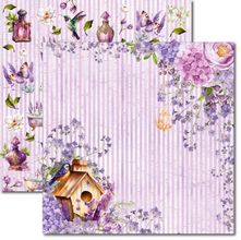 Papel para Scrapbook Sandra Família Arte Fácil Lavanda 8 - SC-862