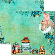 Papel para Scrapbook Sandra Família Arte Fácil Pé Na Estrada 14 - SC-866