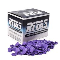 Botão de Pressão Redondo Plástico Ritas 12mm - 200 Unidades Violeta