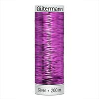 Linha para Bordar à Máquina Gutermann Metallic Sliver   8012 rosa