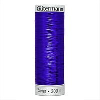 Linha para Bordar à Máquina Gutermann Metallic Sliver   8016 azul escuro