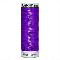 Linha para Bordar à Máquina Gutermann Metallic Sliver   8050 roxo