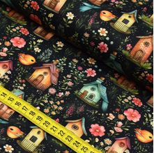 Tecido Estampado Para Patchwork - Birdhouse 5 (0,50x1,50)