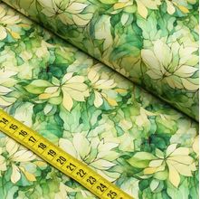 Tecido Estampado Para Patchwork - Devaneio Verde 5 (0,50x1,50)